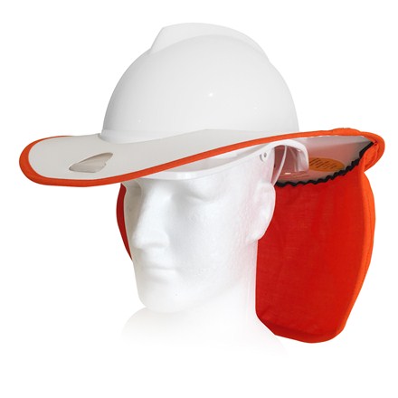 ARC Tested - White / Orange - Suited to MSA and Bullard wide brim helmets